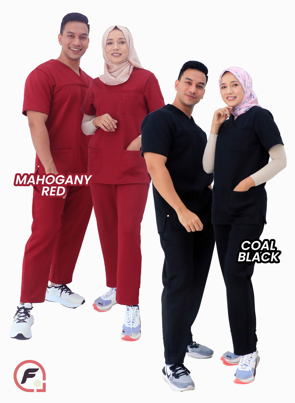 Mahogany Red & Coal Black - Premium Stretchable 1.0 (New Color)