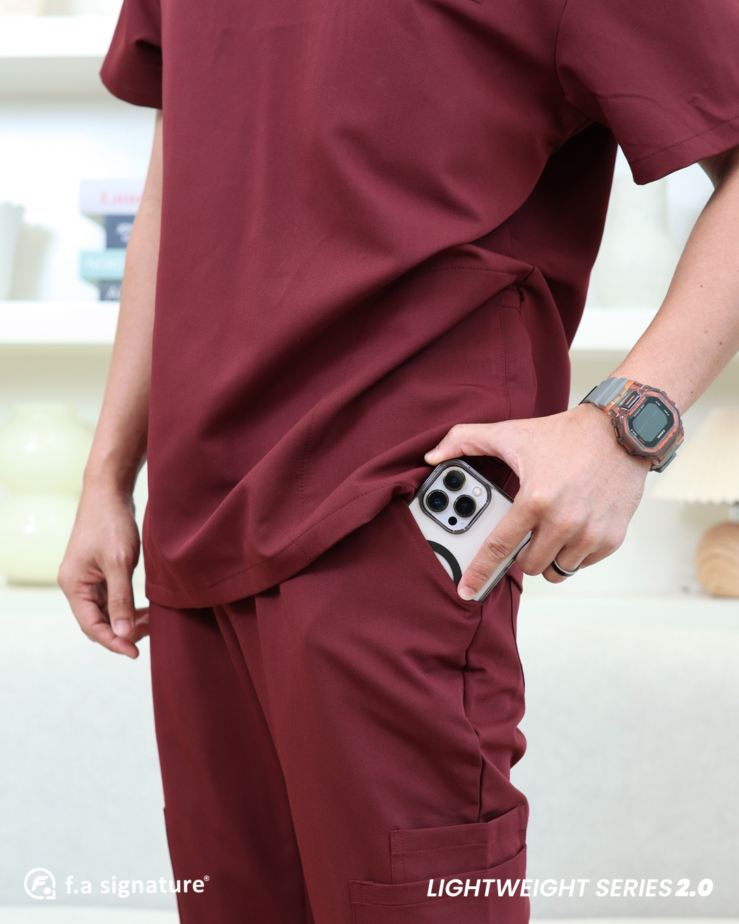 Burgundy & Steel Blue - Lightweight Stretch 2.0 - Image 12
